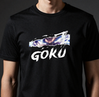 CABO Saiyan Anime Graphic T-Shirt – 100% Cotton Regular Fit Streetwear Tee | Anime Eyes Power Design | Unisex Casual Anime Graphic T-Shirt