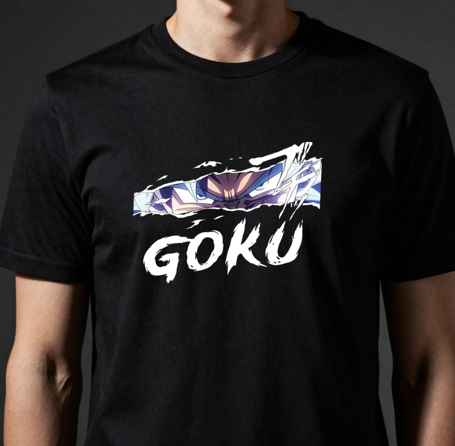 CABO Saiyan Anime Graphic T-Shirt – 100% Cotton Regular Fit Streetwear Tee | Anime Eyes Power Design | Unisex Casual Anime Graphic T-Shirt