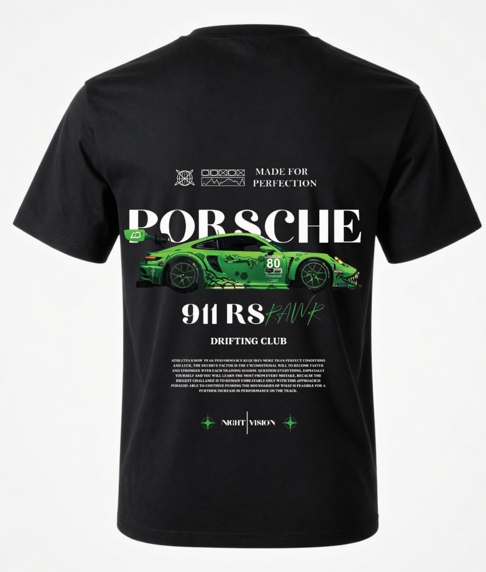 CABO 911 RS Racing Car Graphic T-Shirt – 100% Cotton Regular Fit Streetwear Tee | Track Racing Sports Car Design | Unisex Automotive Graphic T-Shirt