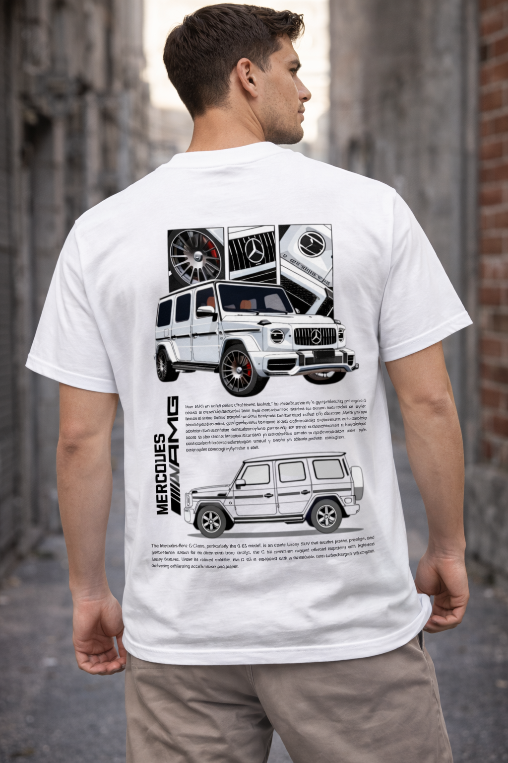 CABO AMG G-Class Inspired SUV Graphic T-Shirt – 100% Cotton Regular Fit Streetwear Tee | Luxury Off-Road SUV Back Print | Unisex Automotive Graphic T-Shirt