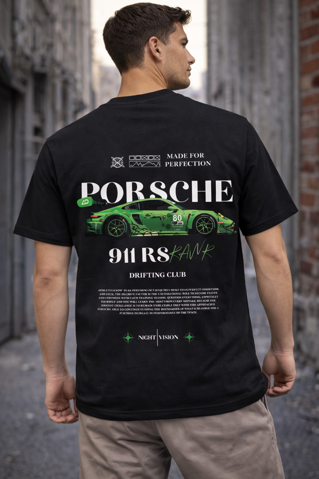 CABO 911 RS Racing Car Graphic T-Shirt – 100% Cotton Regular Fit Streetwear Tee | Track Racing Sports Car Design | Unisex Automotive Graphic T-Shirt