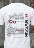 CABO Nissan GT-R Line Art Graphic T-Shirt – 100% Cotton Regular Fit Streetwear Tee | Skyline GT-R Inspired Car Back Print | Unisex Automotive Graphic T-Shirt